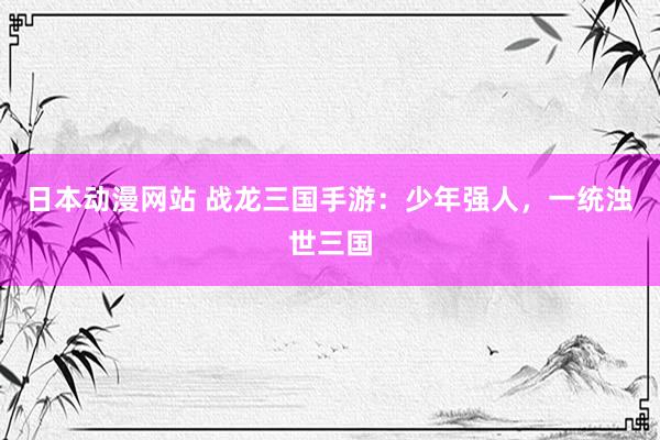日本动漫网站 战龙三国手游：少年强人，一统浊世三国