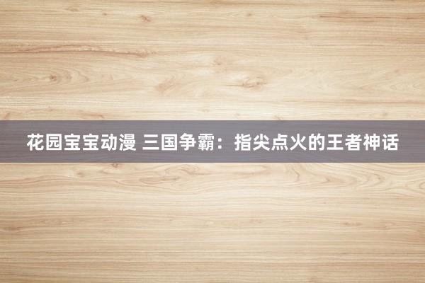 花园宝宝动漫 三国争霸：指尖点火的王者神话