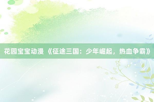 花园宝宝动漫 《征途三国：少年崛起，热血争霸》