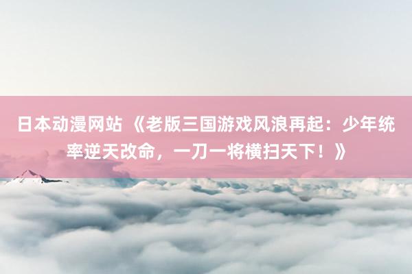 日本动漫网站 《老版三国游戏风浪再起：少年统率逆天改命，一刀一将横扫天下！》