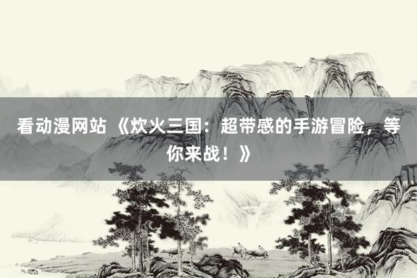 看动漫网站 《炊火三国：超带感的手游冒险，等你来战！》