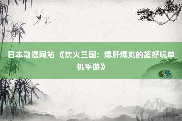 日本动漫网站 《炊火三国：爆肝爆爽的超好玩单机手游》