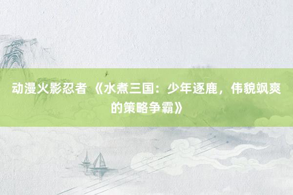 动漫火影忍者 《水煮三国：少年逐鹿，伟貌飒爽的策略争霸》