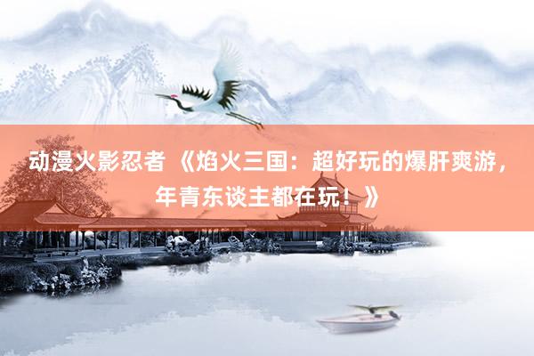 动漫火影忍者 《焰火三国：超好玩的爆肝爽游，年青东谈主都在玩！》